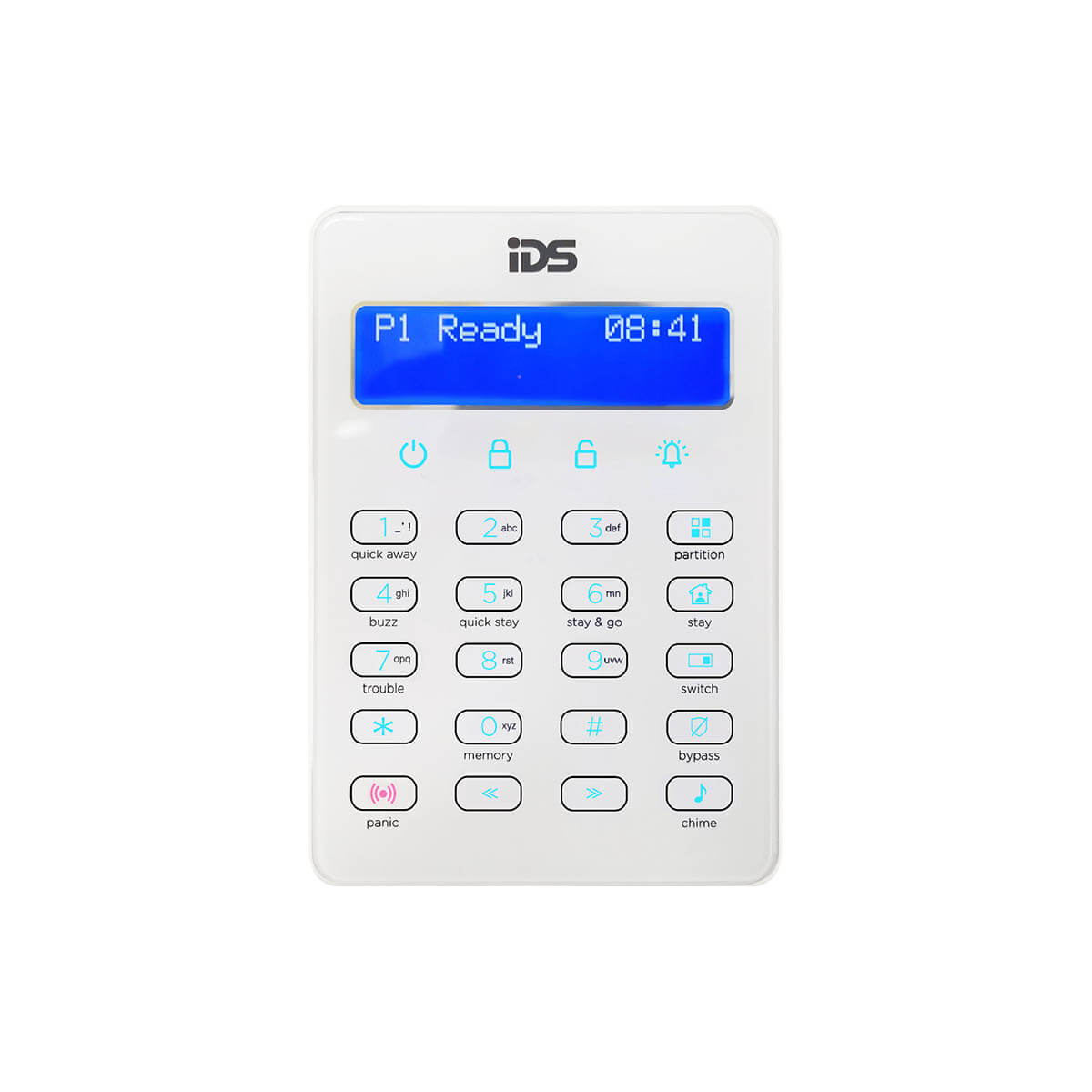 White LCD touch keypad