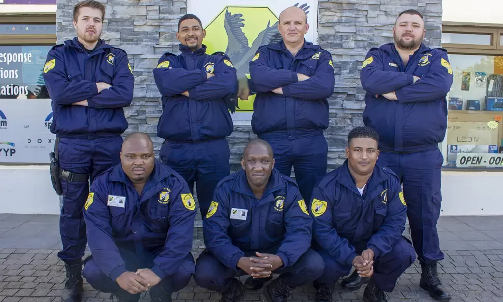 Group photograph of an armed response team