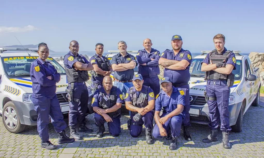 Group photo of Sandown Bay Security's rapid response unit