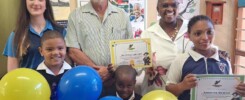 Group photo at Laerskool Kleinmond Primary