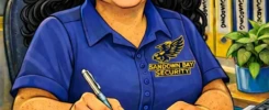 Mandie van der Have guarding division backbone