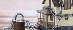 House chained up with lock